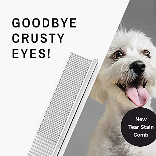 Eye Envy Tear Stain Remover Face Comb for Dogs and Cats| Fine/Coarse Comb with 80 Rounded Pins | Gently Remove Crusty… - Image 4