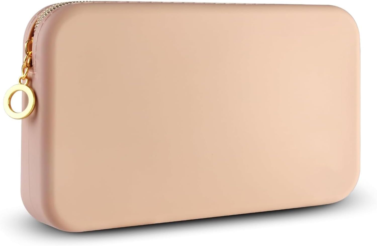 INOVERA (LABEL) Makeup Brush Holder Pouch Case for Travel - Silicone Cosmetic Brushes Kit - Travelling Make up Organizer Bag (Khaki)