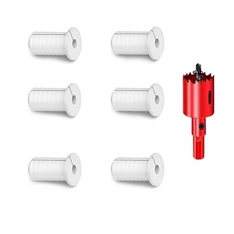 TuTuYa 6 PCS 3/4 inch White Anti-Slip Wall Grommets for Starlink Wall Cable, Silicone Cable Wall Pass, Non-Slip Cable Grommets for Starlink Cables, with 1PC Hole Saw
