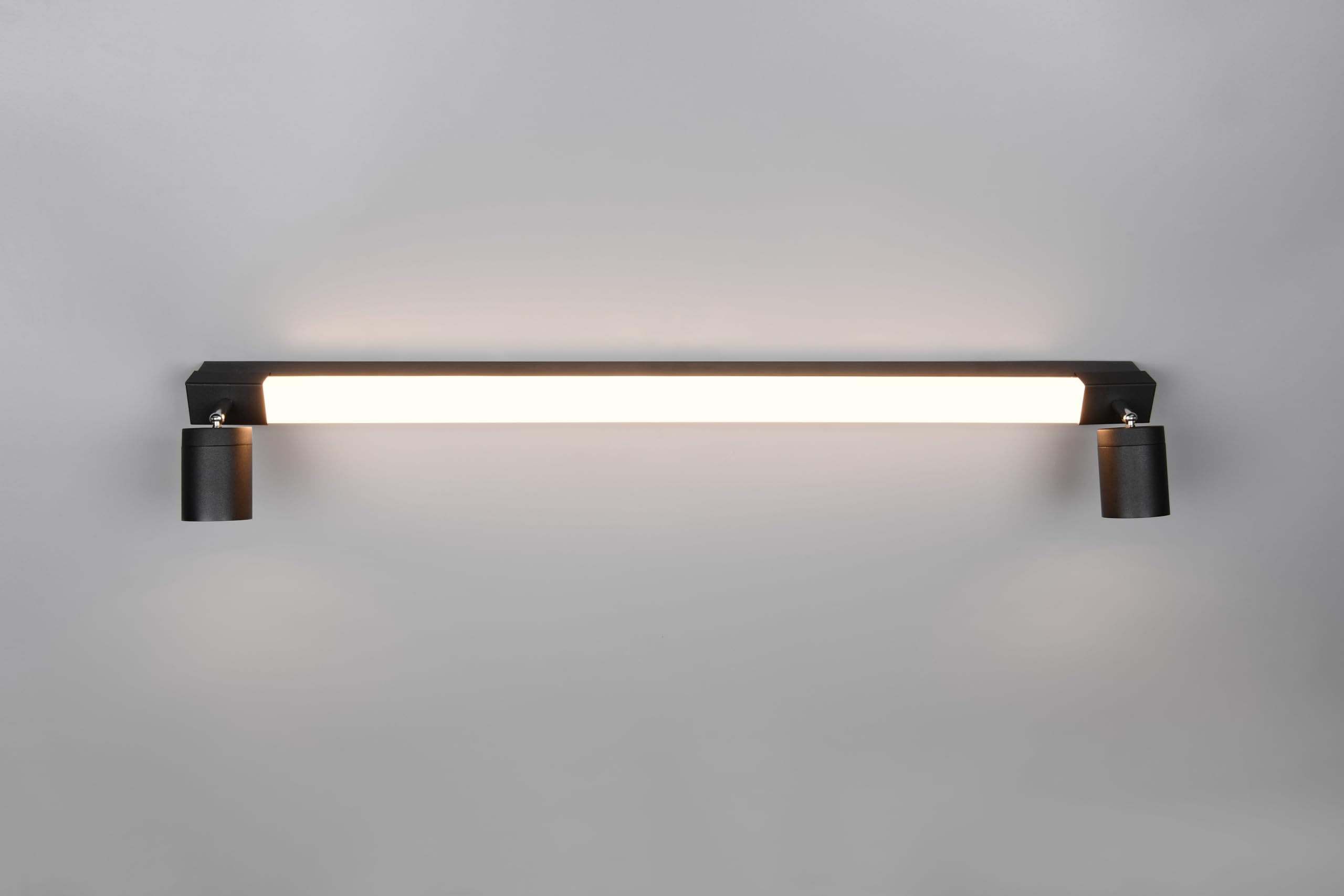 Trio Leuchten LED Badezimmer Wandleuchte Enrico 281479332, Metall Schwarz matt, 9 Watt LED, exkl. 2x GU10, Lichtfarbe einstellbar