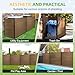 Mondaria Privacy Fence Panels for Outside,6ft(W) x 6ft(H) Outdoor Privacy Panels with 2 Posts,Wind Resistant Wood Plastic Composite Fencing for Patio,Backyard,Garden, Swimming Pool, Brown