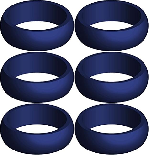 Set of Two (2) Silicone Rings in Your Choice of Size and Color - Engagement Wedding Replacement Rings for Workout and Active Lifestyles