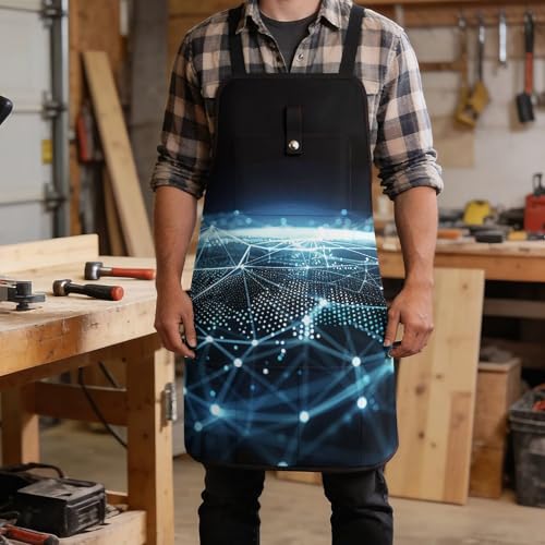 Delantal de trabajo ajustable con 8 bolsillos para hombres y mujeres miniatura 5