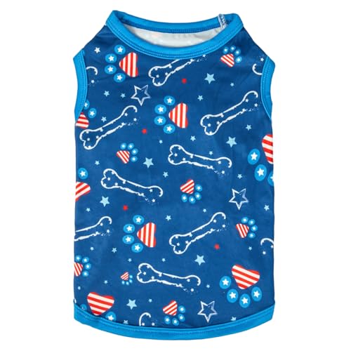 Image of CuteBone Dog Shirts 2-Pack Soft Pet Clothes Breathable Summer Vest for Small Puppy and Stretchy Cat Apparel