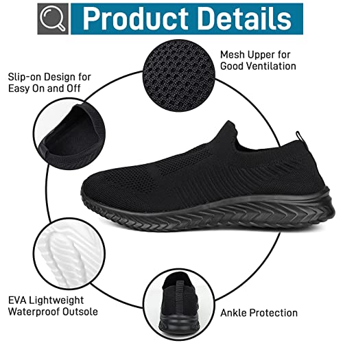 JIAFO Mens Shoes Walking Shoes for Men Mens Slip On Shoes Sneakers for Men, Casual Athletic Running, Lightweight Breathable Mesh Knit2