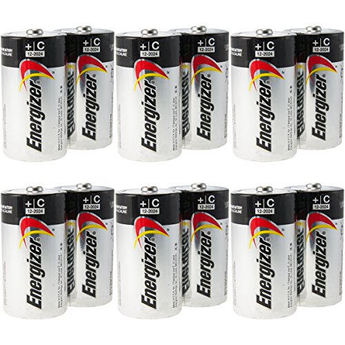 12 Energizer Max Size C Long Lasting Alkaline Batteries Pack Lot Exp 2023-2024