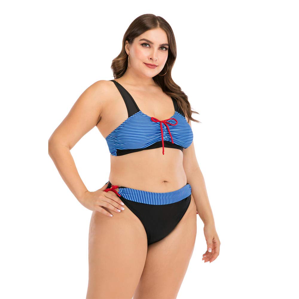 Elegancka i amerykańska odzież surfingowa bez rękawów, krem przeciwsłoneczny damski, moda kąpielowa, hot spring strój do nurkowania, kostium kąpielowy (niebieski4 XL)