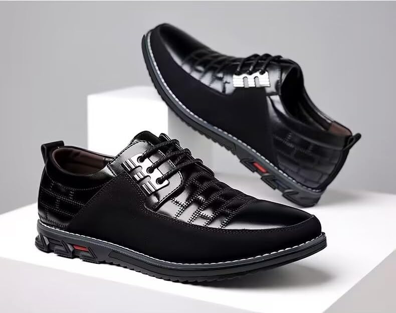 Mens Dress Shoes Comfort Business Casual Oxford Shoes Fashion Dress Sneakers Office Working Walking Leather Shoes4