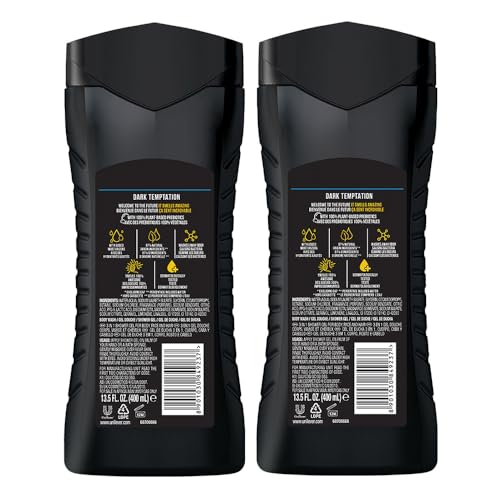 Image of AXE Dark Temptation 3-in-1 Body, Face & Hair Wash| Irresistible Chocolate Fragrance | Cleanses & Refreshes | Combo of 2 | 400 ml