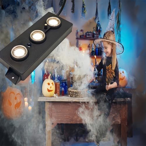 Image of Halloween Party Mist Maker,Ultrasonic Water Pond Fountain Fogger Aluminum Atomizer Air Humidifier for and Rockery Fish Tank Vase Birdbath Deco