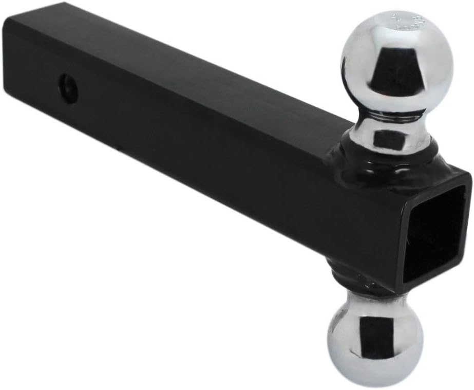 Quick Products QP-HS1820 Class III Trailer Ball Mount with Double Welded Hitch Balls - 5000 lbs. (1-7/8" and 2" Ball Size)