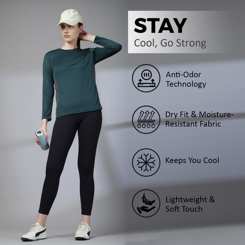 Image of CHKOKKO Tshirt for Woman Regular Fit Gym Workout Lightweight T Shirt for Women Breathable Round Crew Neck T Shirts for Sports Like Training, Running