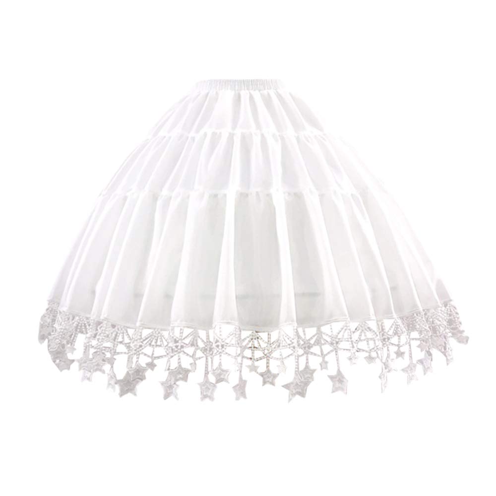 YM YOUMU Women Petticoat Underskirt with Shinny Dot Stars