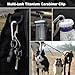 Green Beret Tactical Titanium Carabiner Clip Hook EDC Small Heavy Duty Keychain Clips Anti-Lost Quick Release Key Chain for Keys, Medium