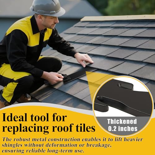 17\" Shingle Slater Ripper with Claw Nail Puller End, High Quality Metal Roof Shingle Removal Tool with Bow-Type Rubbe Handles, Roofing Tools Roof Shingle Nail Puller