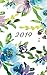 2019 Weekly & Monthly Designer Floral: 12 Month Planner Diary with Vertical Day Appointment Agenda and Small Calendar Organizer