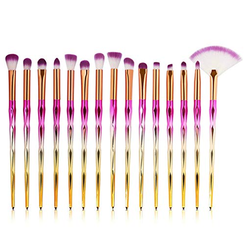 Preisvergleich Produktbild 7 / 10Pcs Diamond Makeup Brushes Set Powder Foundation Eye Shadow Blush Blending Cosmetics Beauty Make Up Brush Tool Kits