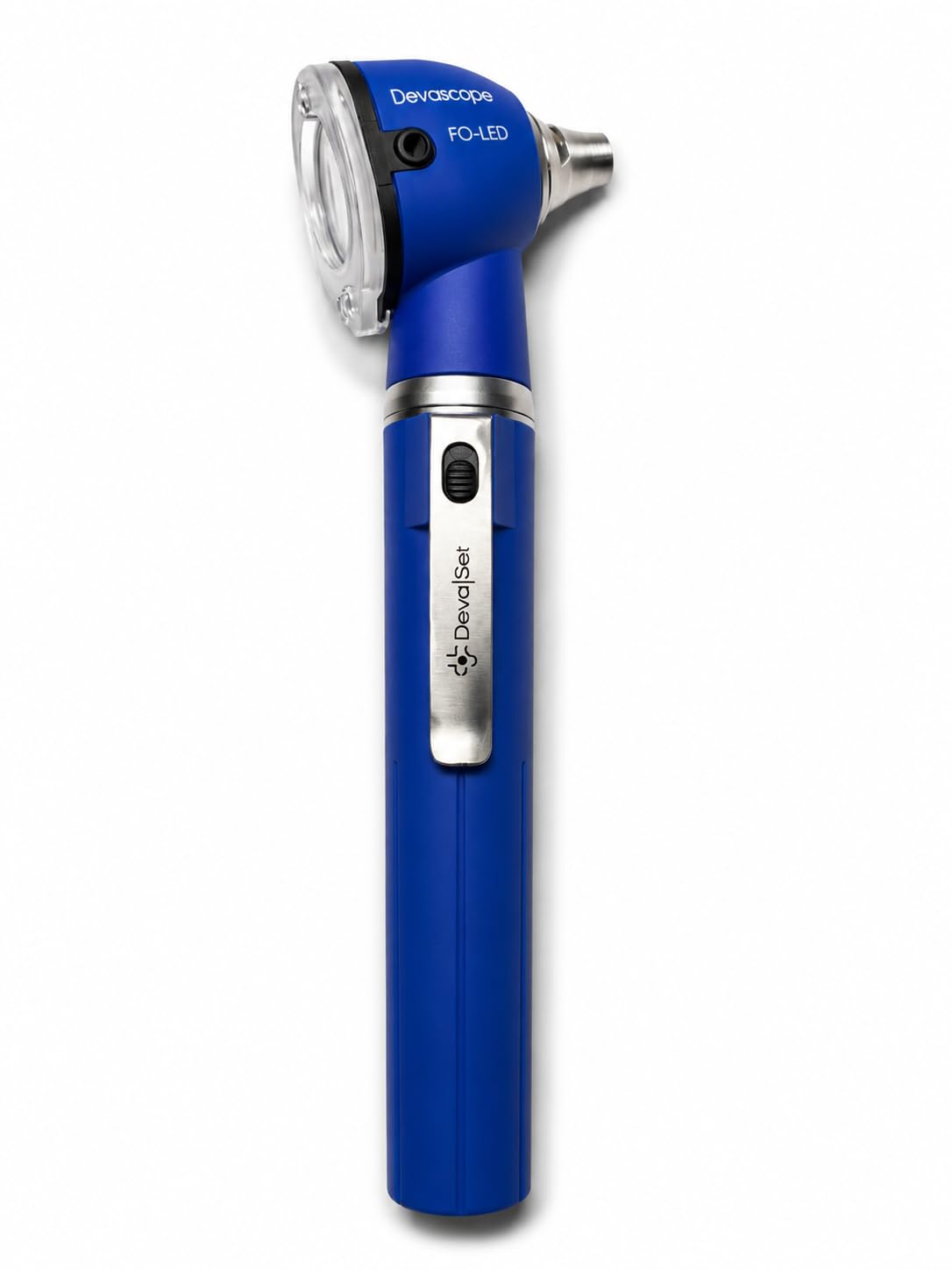 OTOSCOPE MÉDICAL DEVASCOPE – FIBRE OPTIQUE LED 50 000 LUX – LOUPE X3 – AVEC 7 SPÉCULUMS AURICULAIRES – DISPOSITIF MÉDICAL CLASSE I – DEVASET (Bleu)