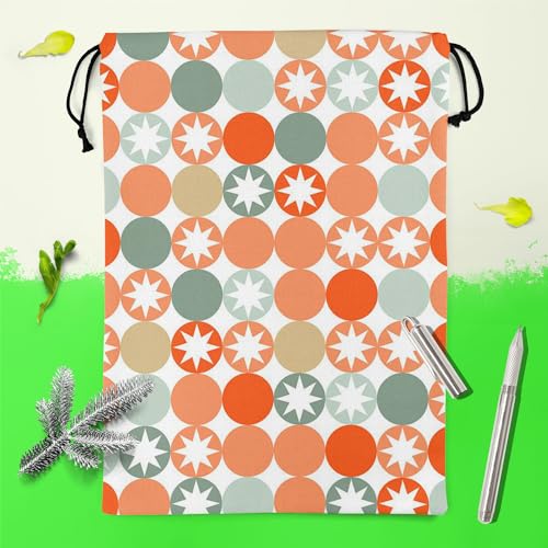 Image of ArtzFolio Circles & Stars | Reusable Sack Bag | Bag for Gym, Storage, Vegetable & Travel