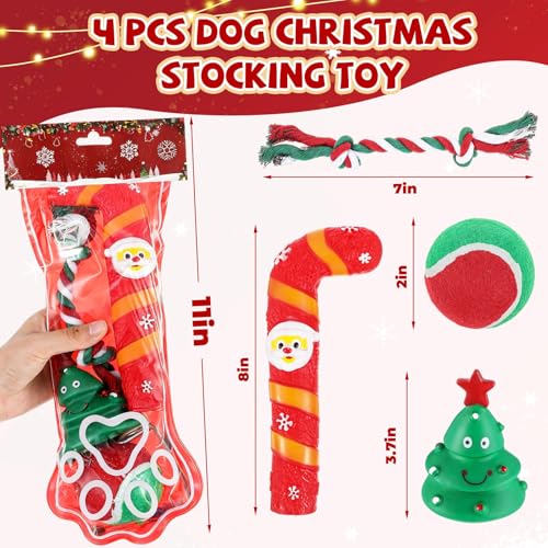 Set de 4 juguetes de Navidad para perros con calcetín Shappy miniatura 2