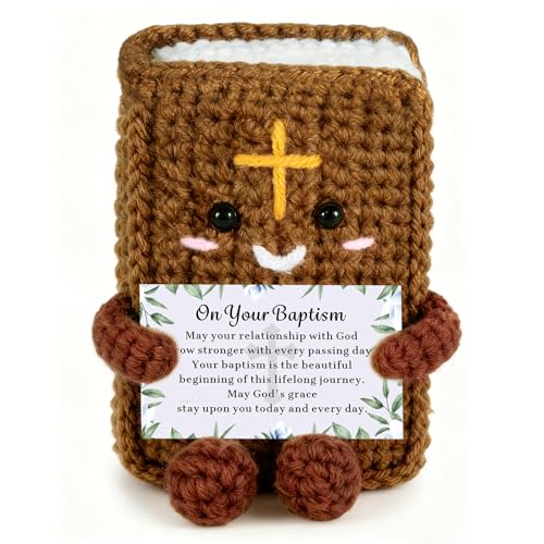Baptism Gifts for Boys Girls 6-8 Positive Handmade Bible Crochet,