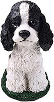 Vista 1 de Animal Den Cocker Spaniel - Figura de perro Bobblehead en blanco y negro para tablero de automóvil, accesorio divertido