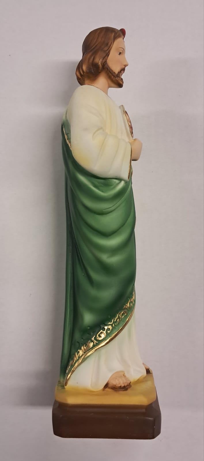 Generico ArteSacraCaravaggio Statua di San Giuda Taddeo cm 30 (11,81 inches) in marmo resina piena decorata a mano di produzione artigianale italiana