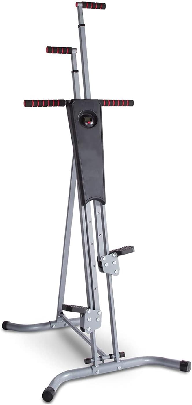 MAXSTRENGTH X Resistance Vertical Climber Combines Muscle Toning Cardio Aerobic Exercises for Maximum Calorie Burn Vertical Climbing Cardio Exercise Machine Total Body Workout Home Gym Exercise