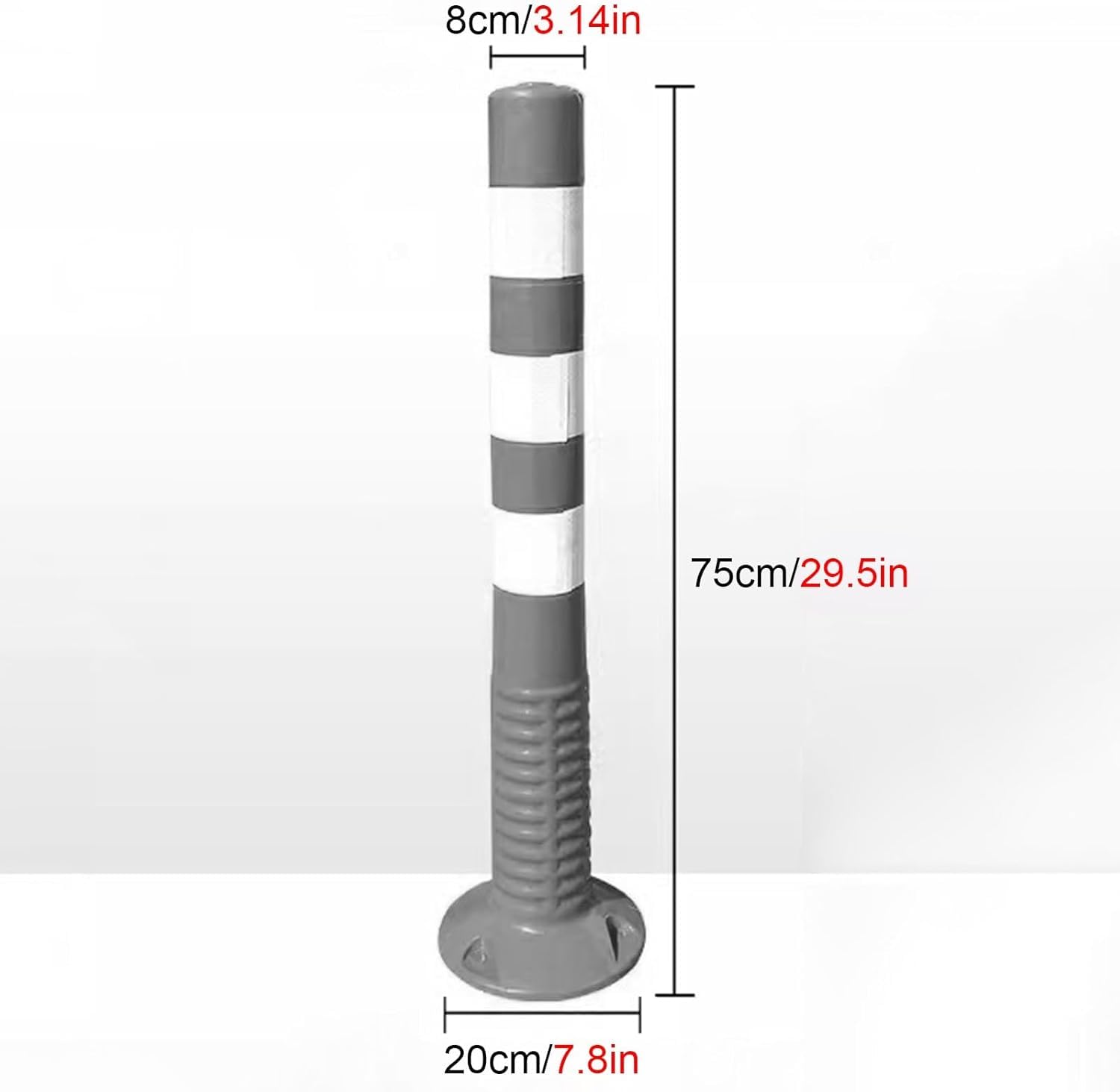 Conos De Construcción, Postes Delimitadores De Tráfico Reflectantes Amarillos, Conos De Advertencia Reflectantes Industriales De Plástico De 75 Cm De Altura para Zonas De Cons,2 Pack