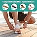 Welnove Hammer Toe Crests Straightener 4 Pcs Gel Toe Support Pads Cushion Relief for Overlapping-Curled-Hammer-Claw Toes, 3 Loop Design, Clear