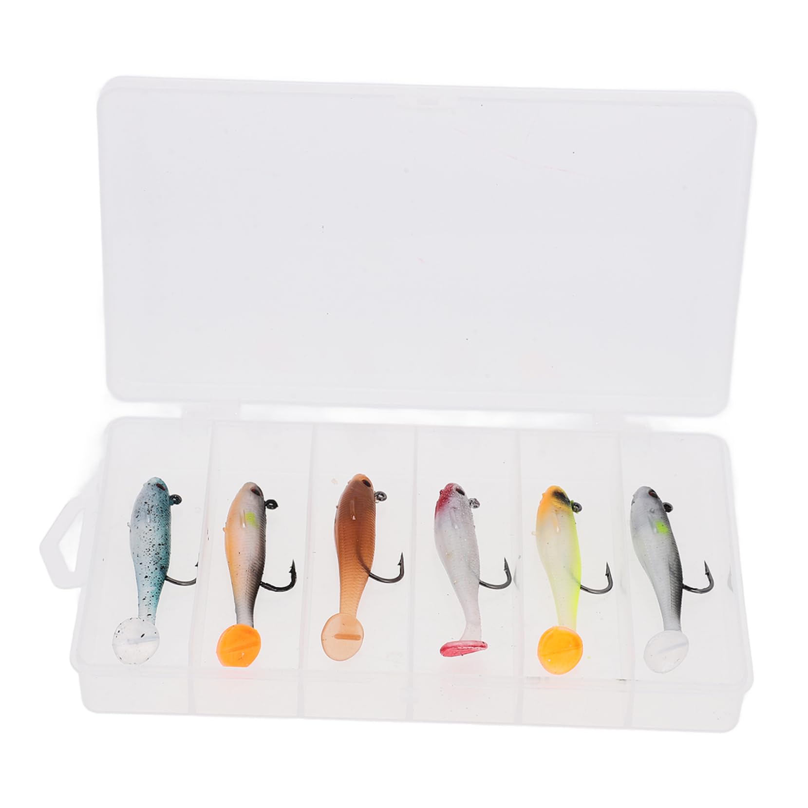 Mipcase Esca per La Pesca della Spigola Kit di Esche da Pesca Morbide Esche per La Pesca alla Spigola Esca da Pesca Colorata Crappie Esche Pagaia Morbida Addominali