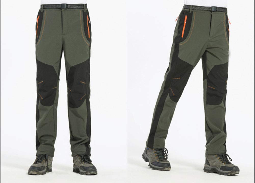 Pantalon Homme Doublé en Polaire Hiver Softshell Pantalon Femme Pantalon Épaississement Coupe-Vent Imperméable Outdoor Sport Camping Randonnée Trekking Pantalon de Montagne