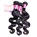 DFX Hair (TM) 8~30 inches Brazilian Virgin Human Hair Extension Body Wave, Pack of Three, 100g/Bundle, 8A Natural Color Weft (12 12 12)