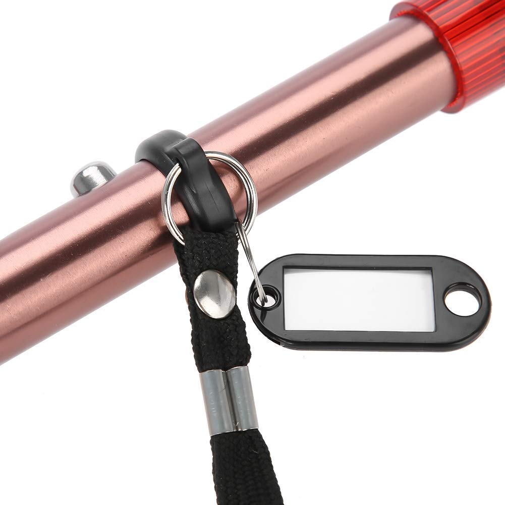 Bastón Plegable con luz de Alarma LED y Tarjeta de Visita Guía de bastón de aleación de Aluminio de 4 Secciones para Ancianos Muleta de Longitud Ajustable para C Interesting