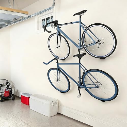 Almacenamiento de bicicletas de garaje con soporte de pared resistente 5