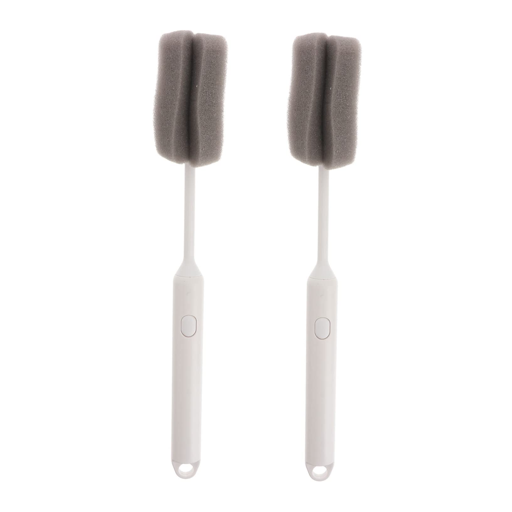 minkissy 2pcs Cup Brush Train Track Tape Soft Sponge Bottle Cleaner Brush Wine Bottle Brush Sponge Washing Dish Brush Sponge Water Bottle Sponge Brush White Pp Glass Cleaning Ball