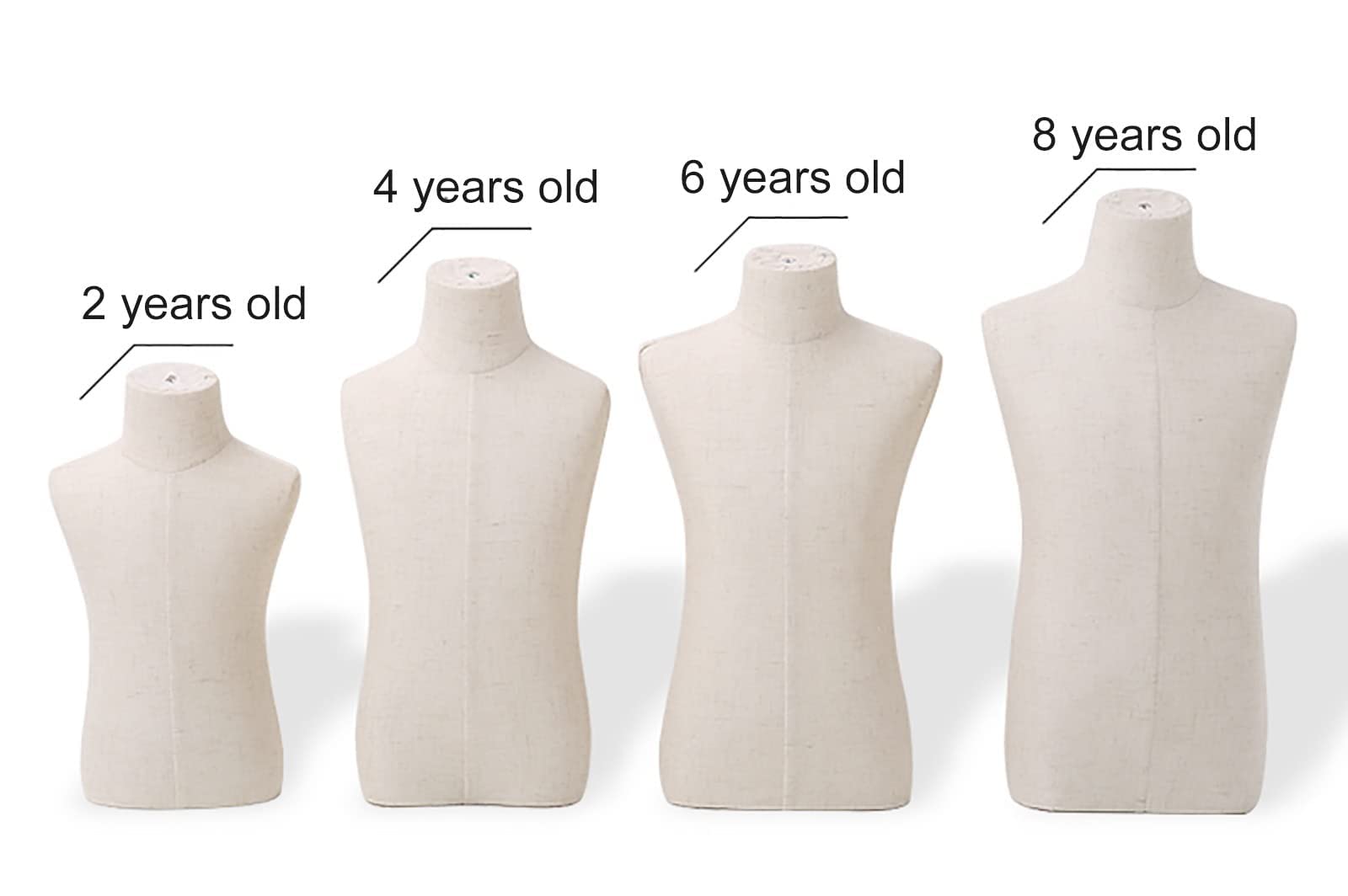 布製マネキン 高さ調整可能 木製ベース➃