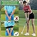 Retractable Golf Swing Training Aid,Rhythm Click Sound Warm Up Gol f Swing Trainer,Portable Golf Grip Trainer Attachment,Strength and Tempo Training for Chipping Hitting,Ideal for Beginner Practice