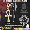 Pride Fashion Jewelry: Handcrafted Ankh Pendant Sterling Silver, Gift Necklace – Egyptian Cross Charm, 925 Silver, Life Cross Ankh (925 Sterling Silver + Gold-Plated Cross Symbol of Eternal Life) #1