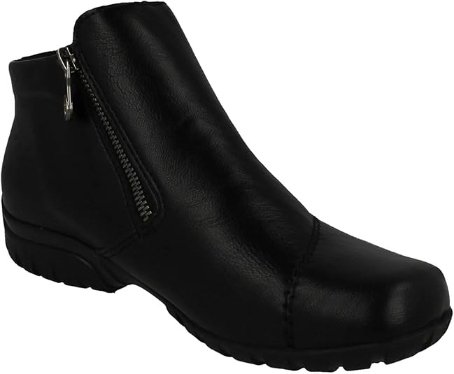Rieker Dames 59500 Veterlaarzen, zwart, 42 EU, zwart, 42 EU