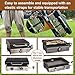 QuliMetal Portable Grill Cart for Weber Q1000, Q1200, Q2000, Q2200 Series Grills, Blackstone 17