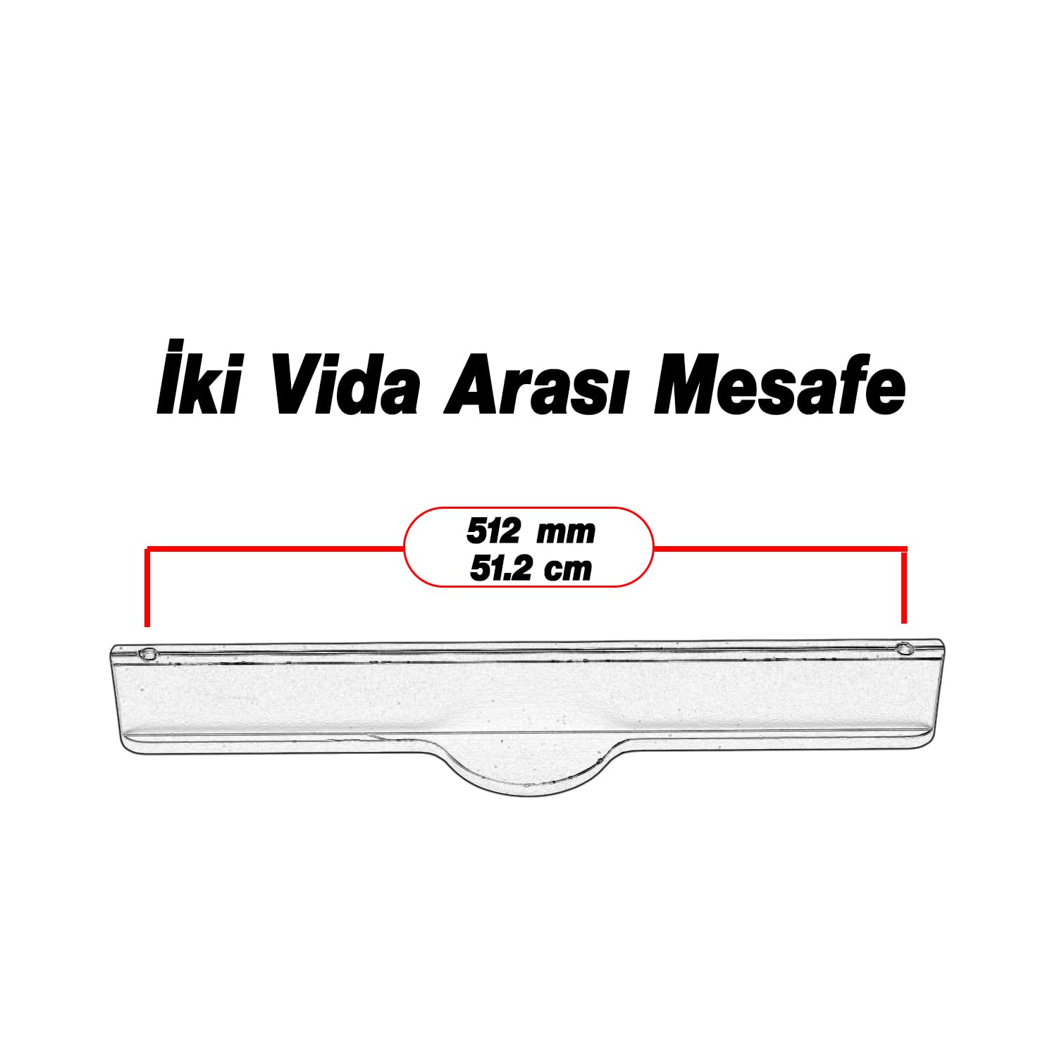 Saral Çizgili Mat Siyah Metal Kulp 512 mm 51.2 cm Mobilya Çekmece Mutfak Dolabı Dolap Kapak Kulplar