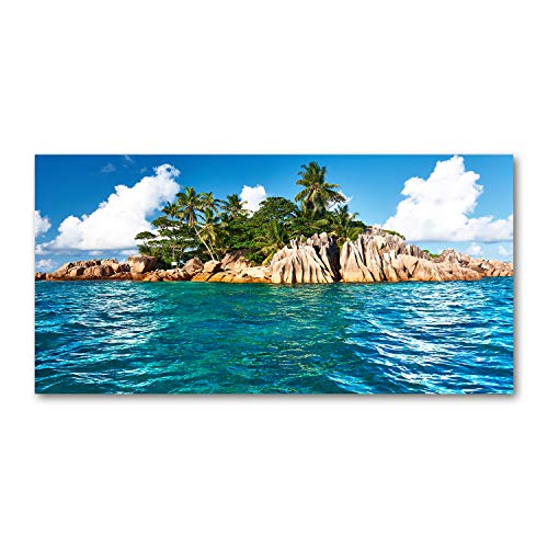 Art mural de prestige avec ces tirages sur toile île tropicale 120x60 cm