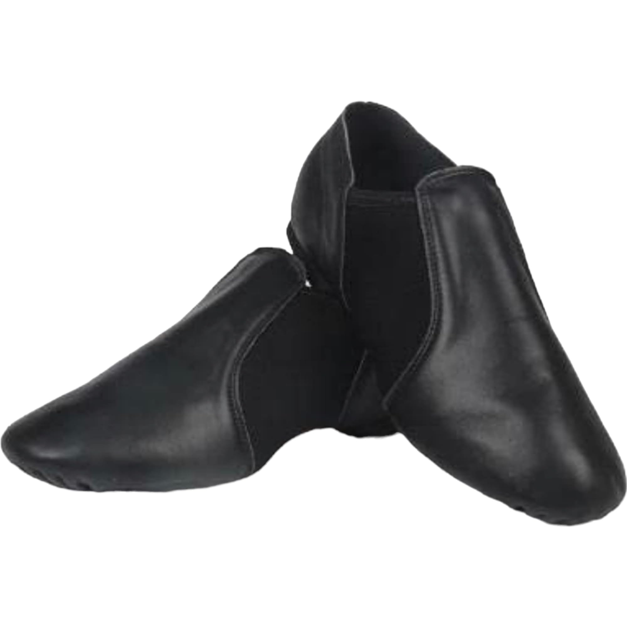 TW Leather Upper Slip on Jazz Shoes for Girls (Black, US Footwear Size System, Adult, Women, Numeric, Medium, 10)