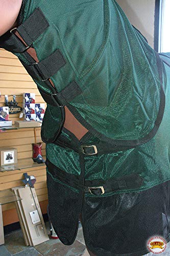 Image of HILASON Horse Fly Sheet UV Protect Breathable Mesh Bug Mosquito Spring | Summer Horse Rug | Fly Rug