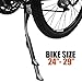 BV Chromium Adjustable Bicycle Kickstand with Concealed Spring-Loaded Latch, for 24-28 Inch - Bike Kickstand, Bike Kick Stands for Adult Bikes, Bike Kickstand 26 inches (Black)