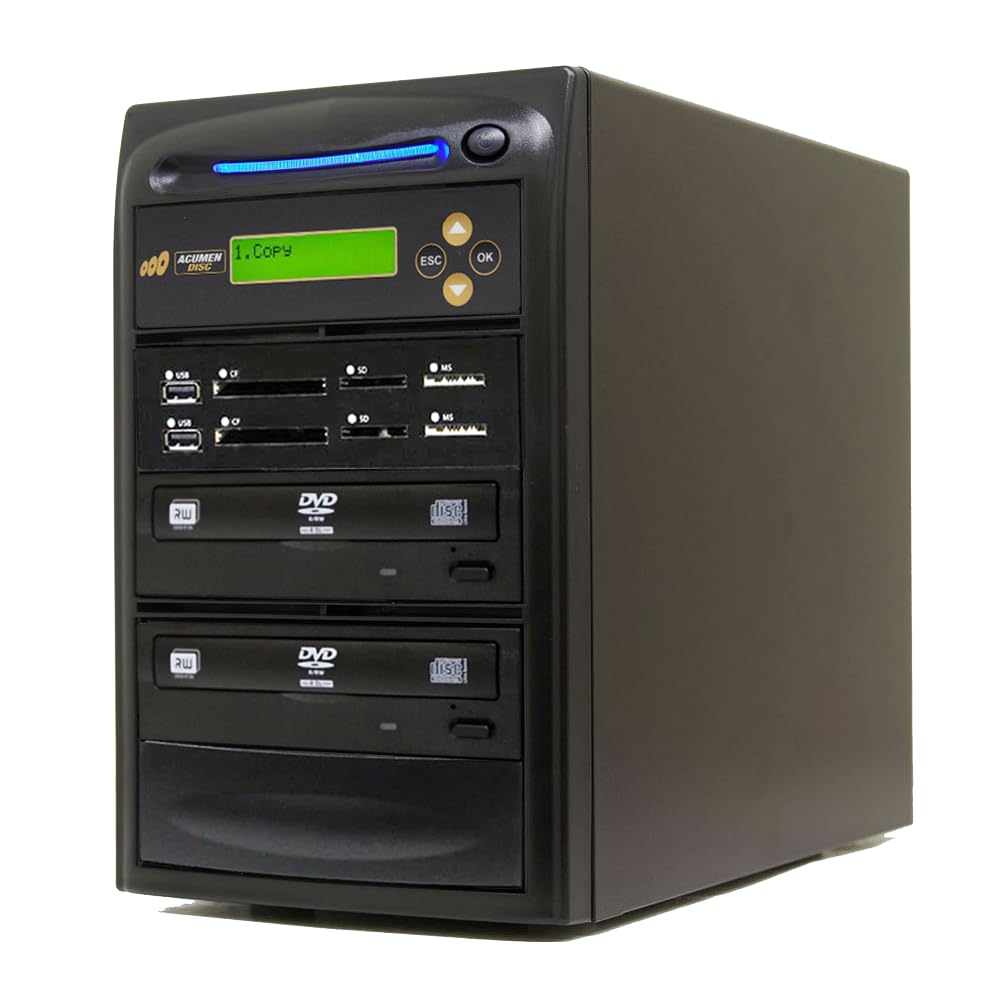 Acumen Disc Crossover Bi-Directional Multimedia Flash Memory Copier (CF SD MS USB) to 1-1 CD DVD Disc Duplicator/Media Converter - Disc to Disc/Flash Memory to Flash Memory
