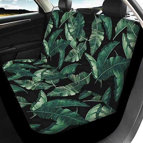 Image of Modysero Banana Leaf Print Car Seat Cover Full Set for Men Women Breathable Soft Full Coverage Auto Seat Covers Custom Elastic Easy Install Car Accessories for Car SUV Truck