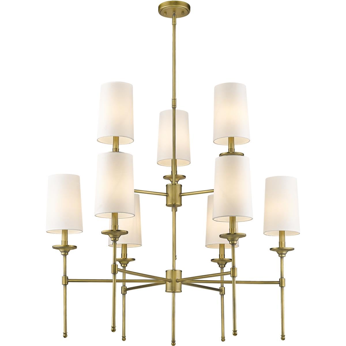 Z-Lite 3033-9RB Emily Chandelier, 9-Light 540 Total Watts, Rubbed