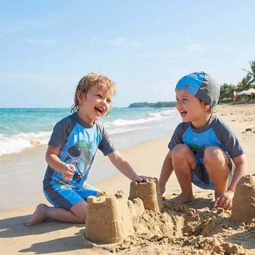 Image of Baby Bucket Swimsuit for Boys | Swimwear with Cap | Swimming Costume | Swimwear and Beachwearr